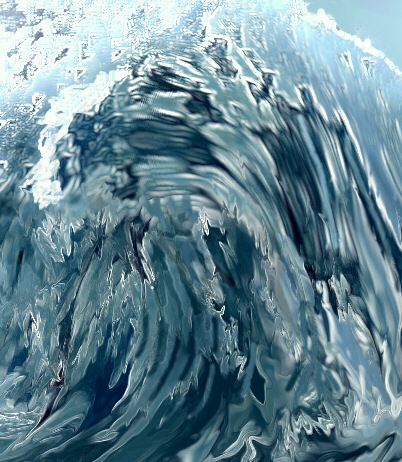 Detail of Breaking Wave, 2004